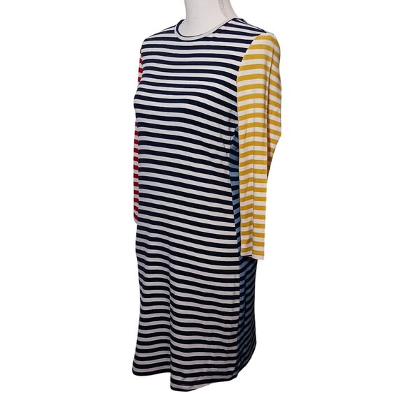 English Factory English Factory Cotton Colorblock Striped T-shirt Mini Dress S - Picture 4 of 12